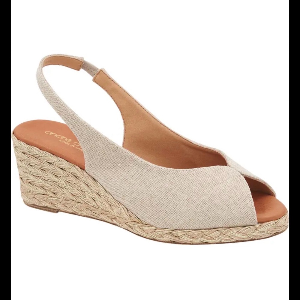 Andre assous espadrille sandal wedge new sz 11